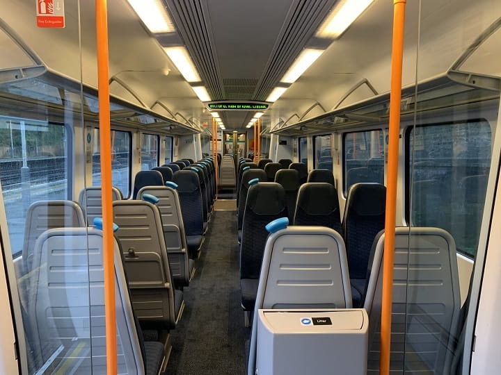 Interior of Class 450 train