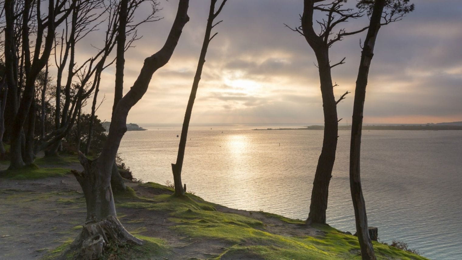 Sunrise over Brownsea Island, looking into Poole Harbour