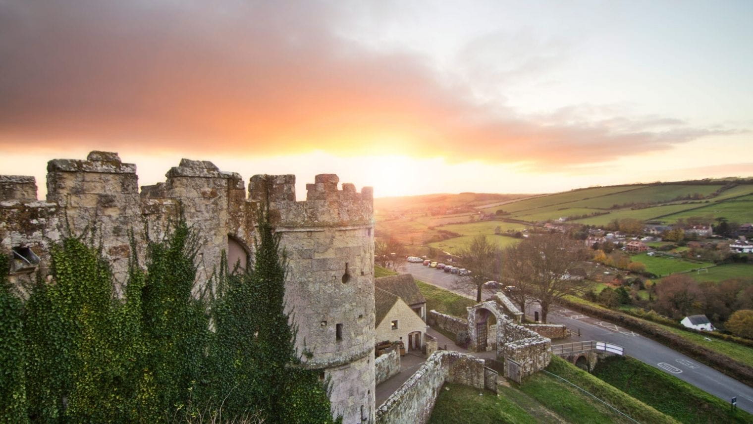 Carisbrooke Castle at Sunset