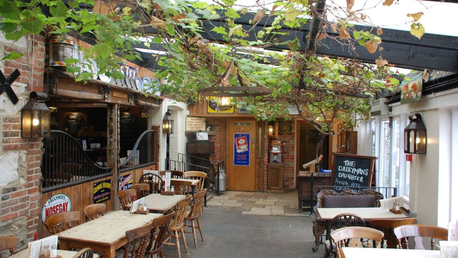 Interior of the Dairyman's Daughter pub