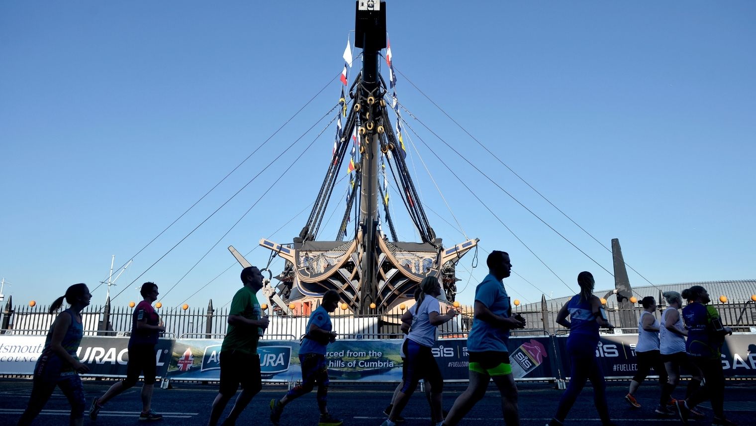 HMS Victory on the Great South Run route