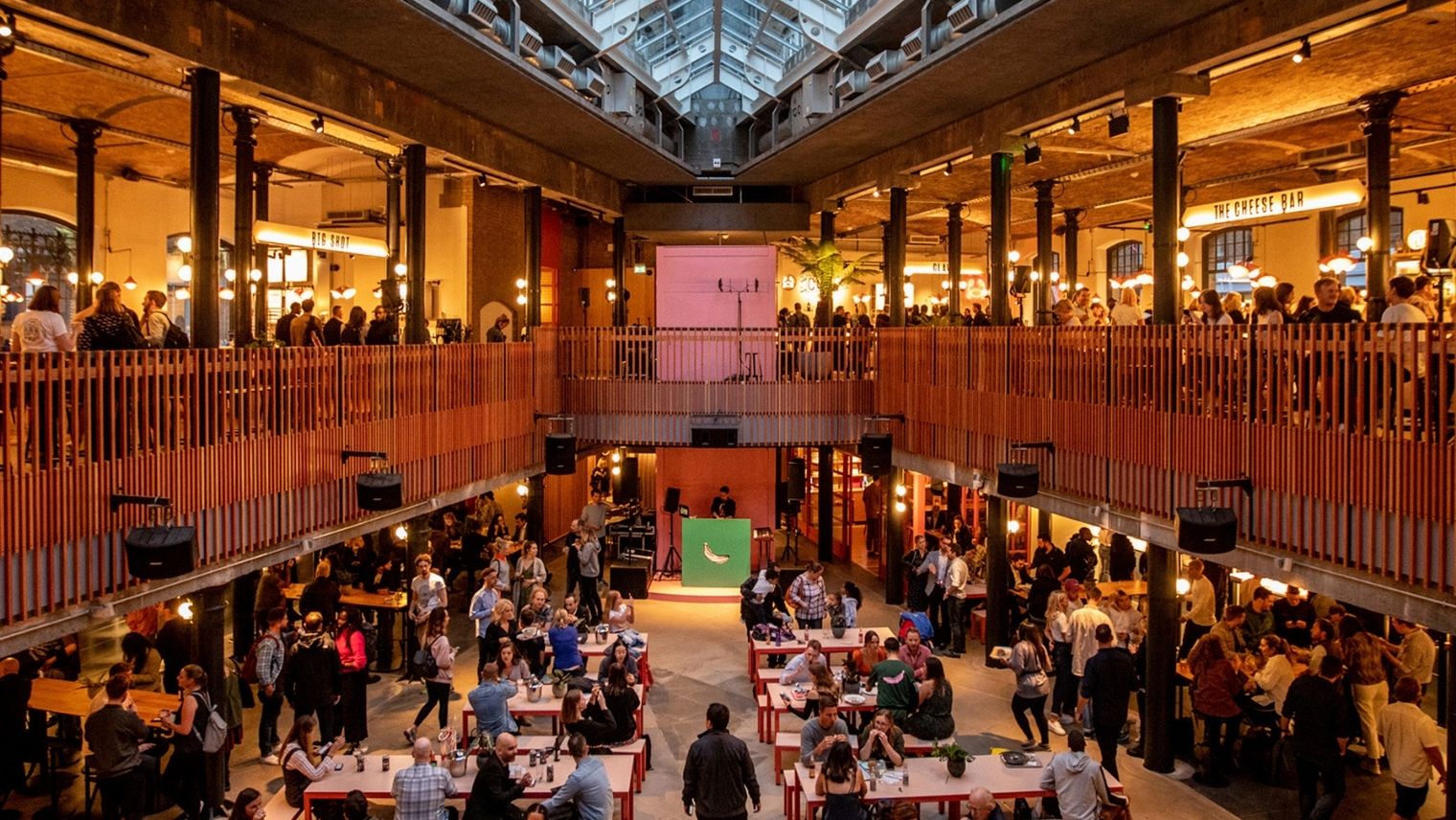 The main hall at Seven Dials Market