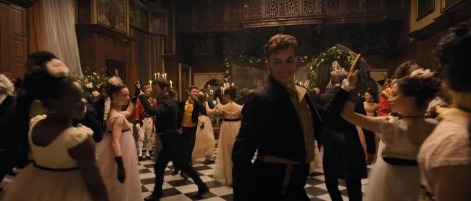 Ballroom scene from Bridgerton
