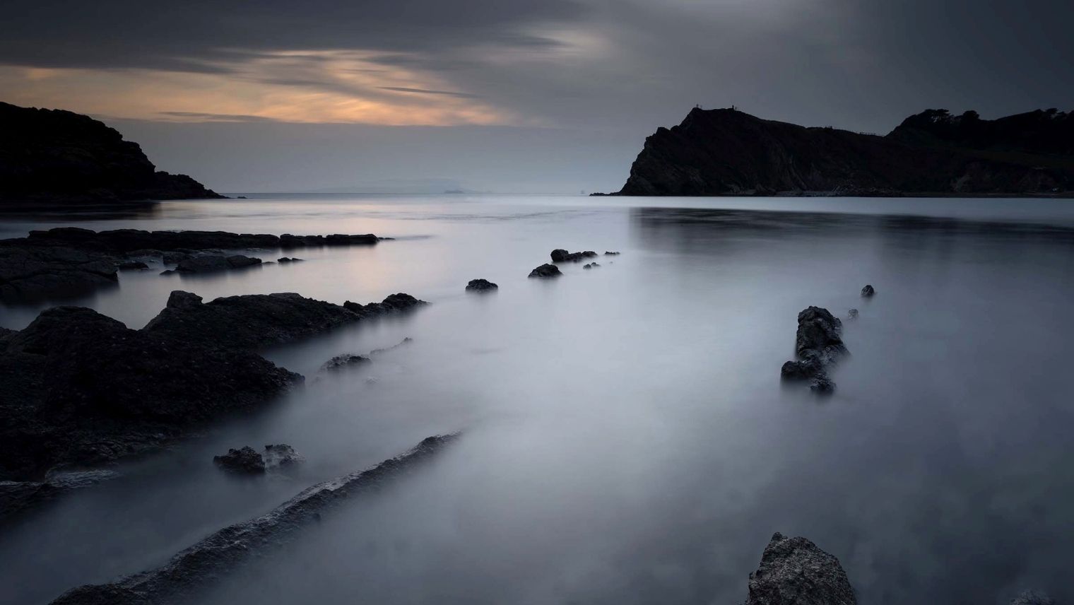 Lulworth Cove at sunset