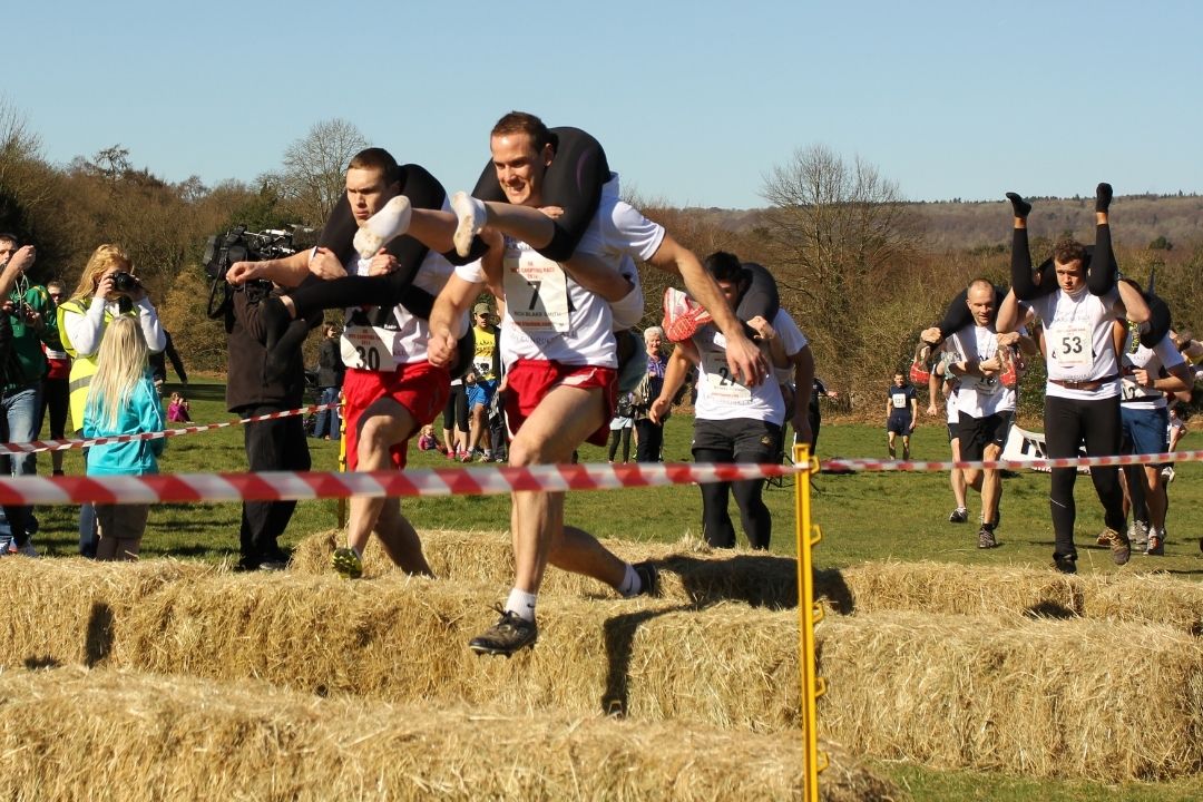 Wife-carriers racing