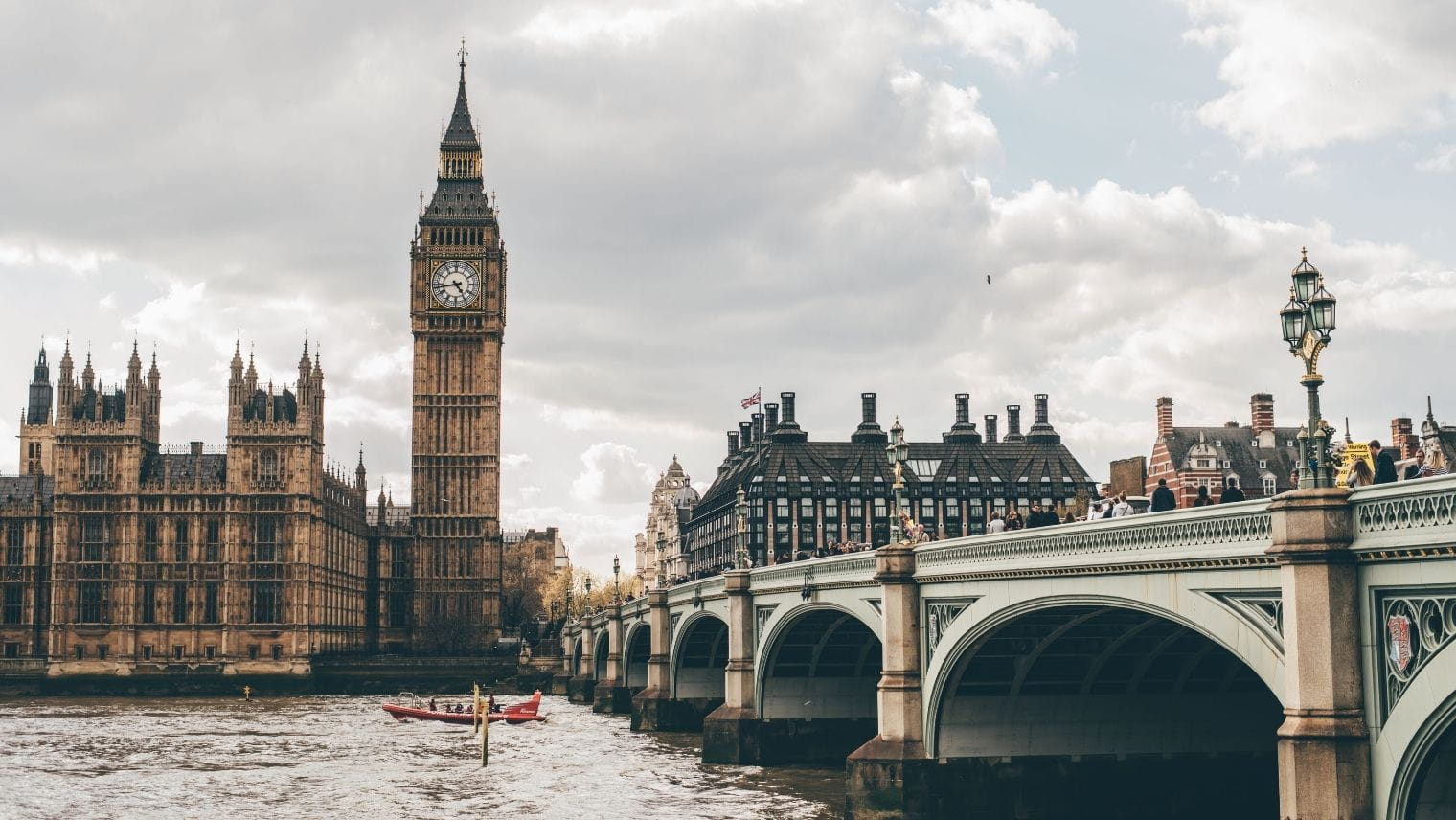 Big Ben seen from the south bank of the River Thames