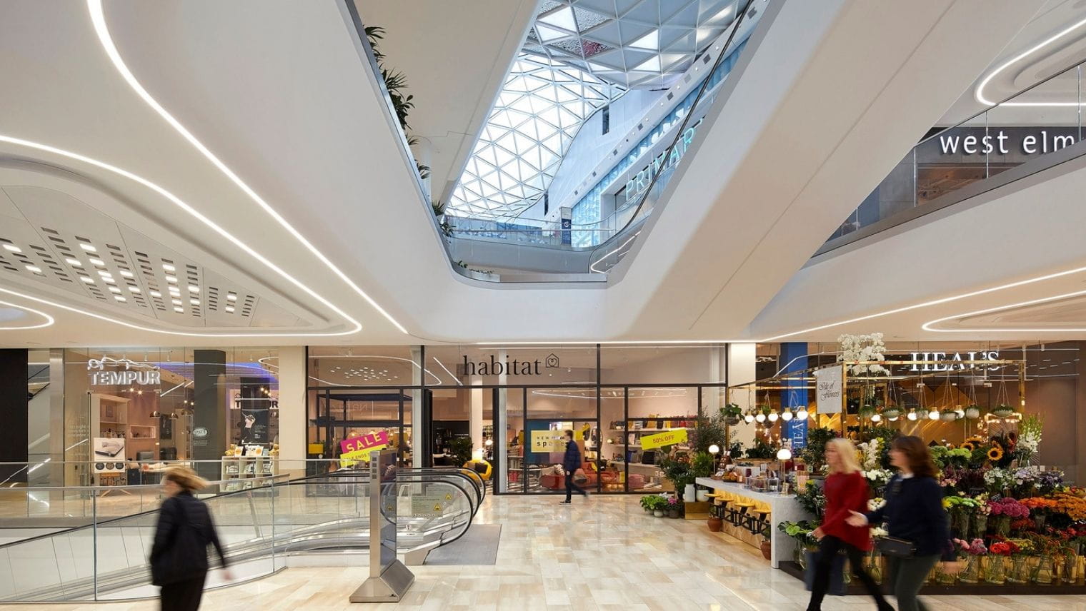 Interior of Westfield White City, Shepherd's Bush