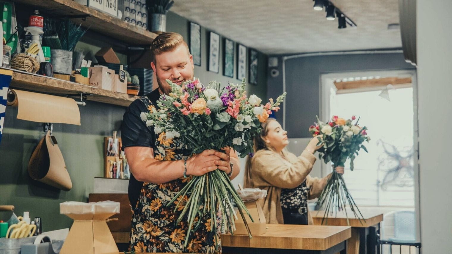 Jay Cockett at work in Floral Couture by Jay